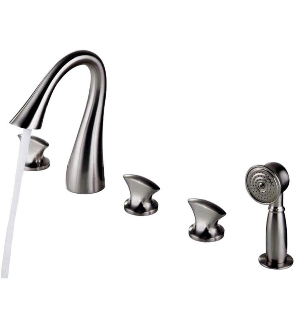 Bathtub Faucet Full-metal Contemporary Waterfall Handshower CNFS02-BH *READ